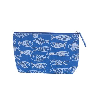 Overbeck and Friends Beauty Bag Crazy Fish blue small