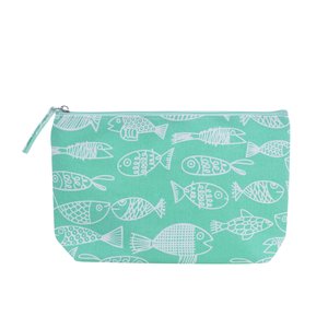 Overbeck and Friends Beauty Bag Crazy Fish green small