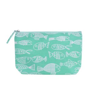 Overbeck and Friends Kostmetiktasche Crazy Fish green small