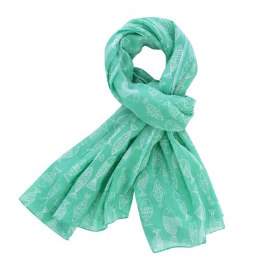 Overbeck and Friends Scarf/Pareo  Crazy Fish green