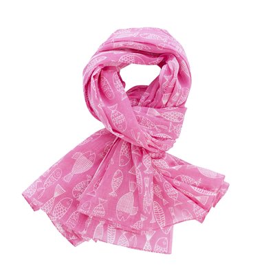 Overbeck and Friends Scarf/Pareo  Crazy Fish pink