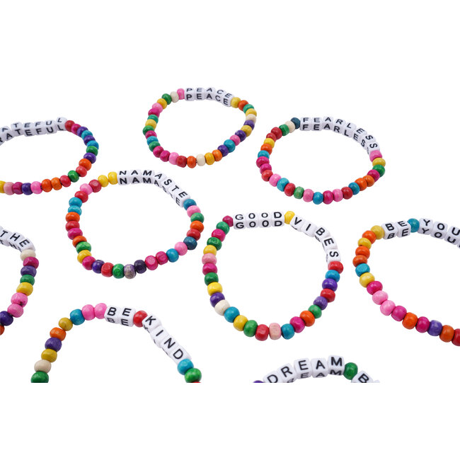 Bracelets Words in Display Live Happy