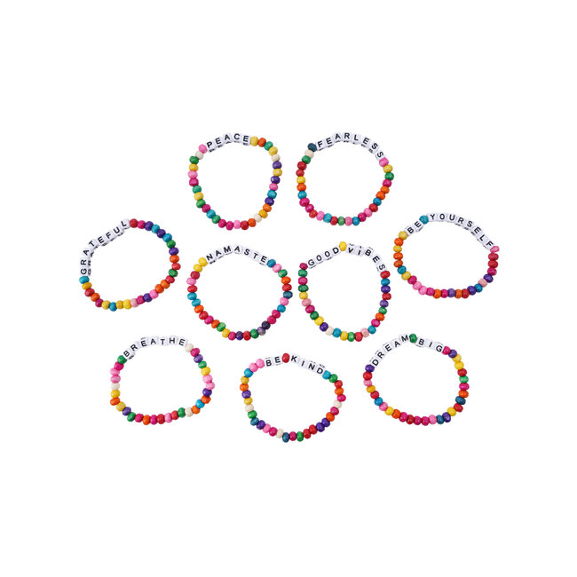 Armbänder Wörter im Display Live Happy