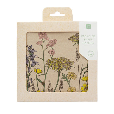 Talking Tables Paper Napkins Eco Natural Meadow 20-Pack