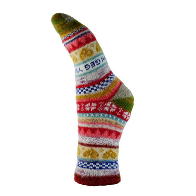 Gemjar Socks Woolmix Multicoloured red