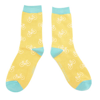 Miss Sparrow Socken Bamboo Bikes yellow