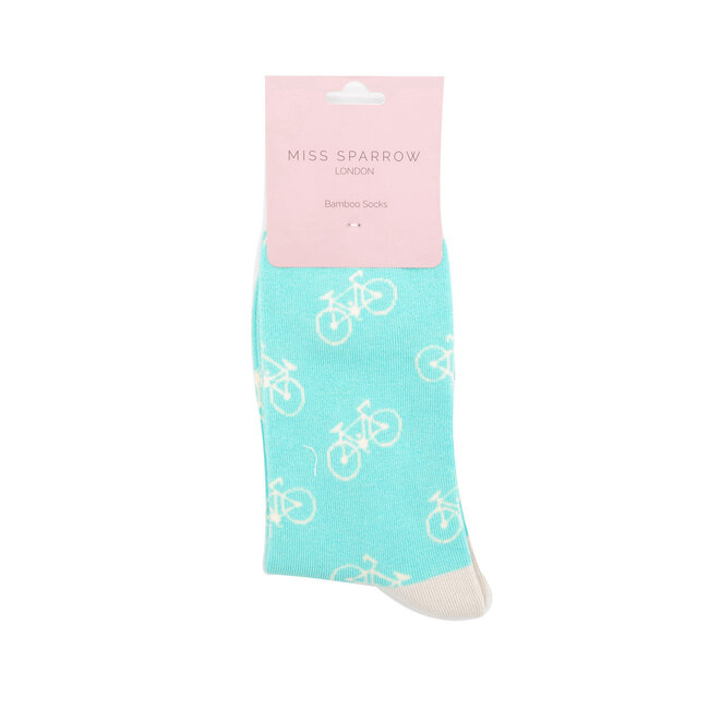 Socken Bamboo Bikes aqua