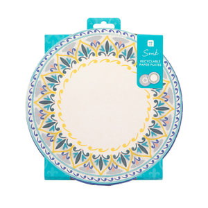 Talking Tables Paper Plates Souk blue