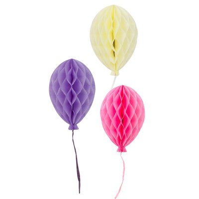 Talking Tables Honeycombs Balloons pink Set of 3