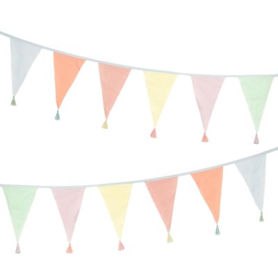 Talking Tables Bunting Fabric We Heart Pastels