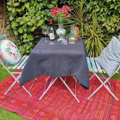 Talking Tables Outdoor-Rug Boho Spice red