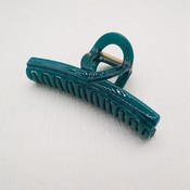 Red Cuckoo Hair Claw Clip Twist blue teal