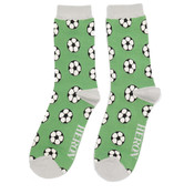 Miss Sparrow Männer-Socken Bamboo Footballs mint