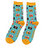 Miss Sparrow Mens Socks Bamboo Retro Cameras duckegg