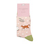 Miss Sparrow Socks Bamboo Cats & Spots dusky pink