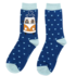 Miss Sparrow Socks Bamboo Road Trip Cats navy