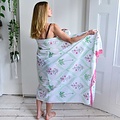 Powell Craft Sarong/Tuch Pink Floral Palm