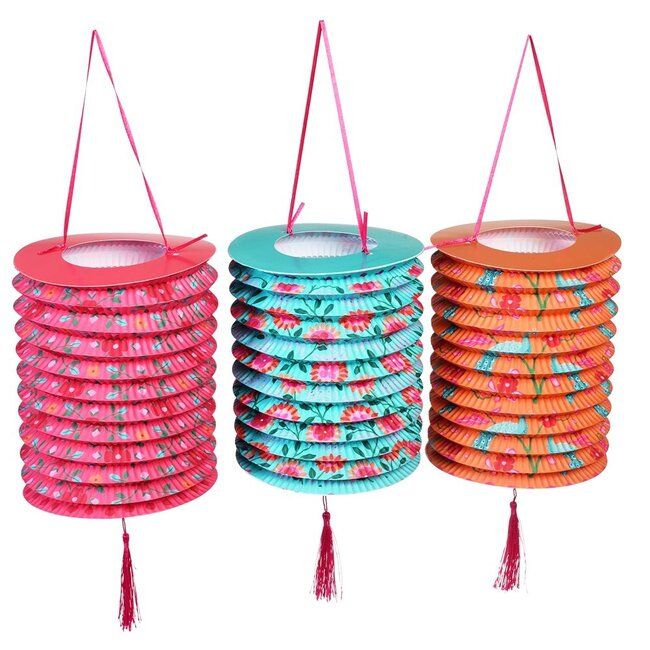 Paper Lanterns Set of 3 Flowers