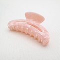 Red Cuckoo Hair Claw Clip Oval pink