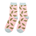 Miss Sparrow Socks Bamboo Leaves dusky pink