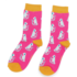 Miss Sparrow Socks Bamboo Sitting Dogs hot pink