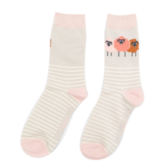 Miss Sparrow Socks Bamboo Sheep Pals silver