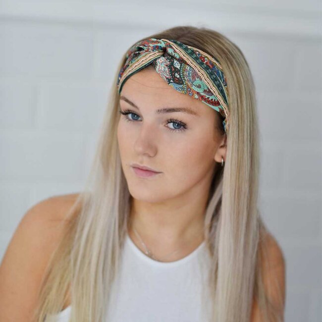 Hairband Viscose Paisley brown/orange