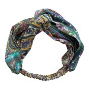 Powell Craft Hairband Viscose Paisley green/blue