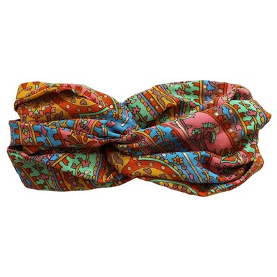 Powell Craft Hairband Viscose Paisley orange/green/blue