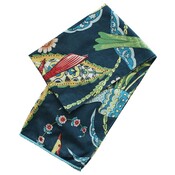 Powell Craft Scarve Cotton Floral Exotic Bird blue