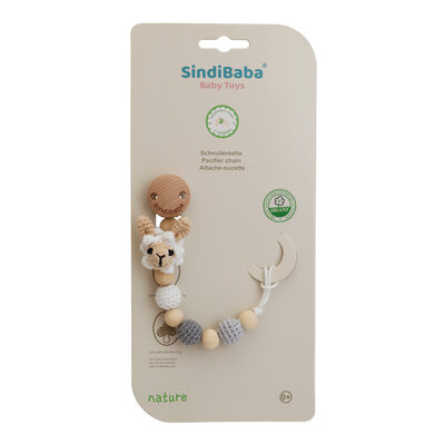 Sindibaba Pacifier clip with Lama (organic cotton)