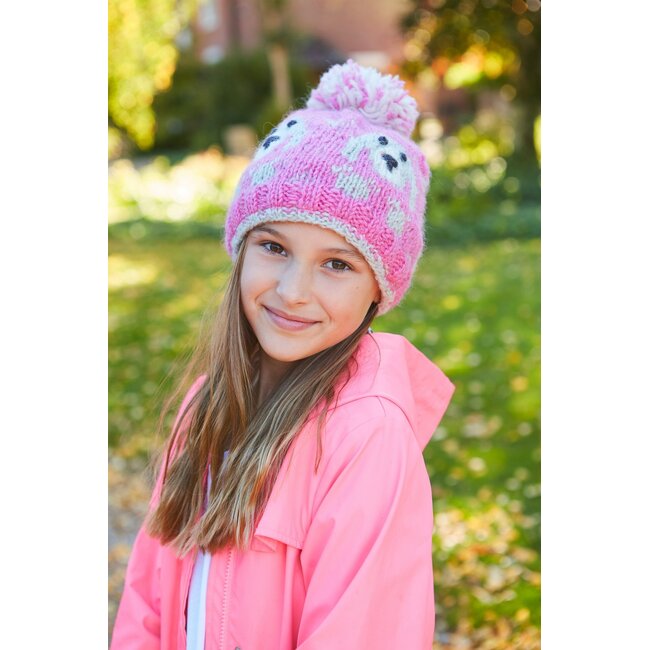 Beanie Bobble Kids Pink Puppy
