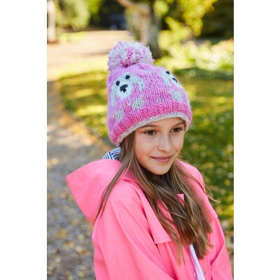 Pachamama Beanie Bobble Kids Pink Puppy