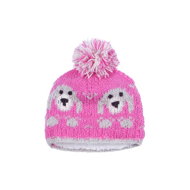 Beanie Bobble Kids Pink Puppy