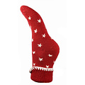 Joya Socken Wollmix extra thick Stars red/cream