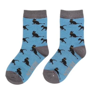 Miss Sparrow Kindersocken Bamboo Boys Lucky Cats denim 2-3Y