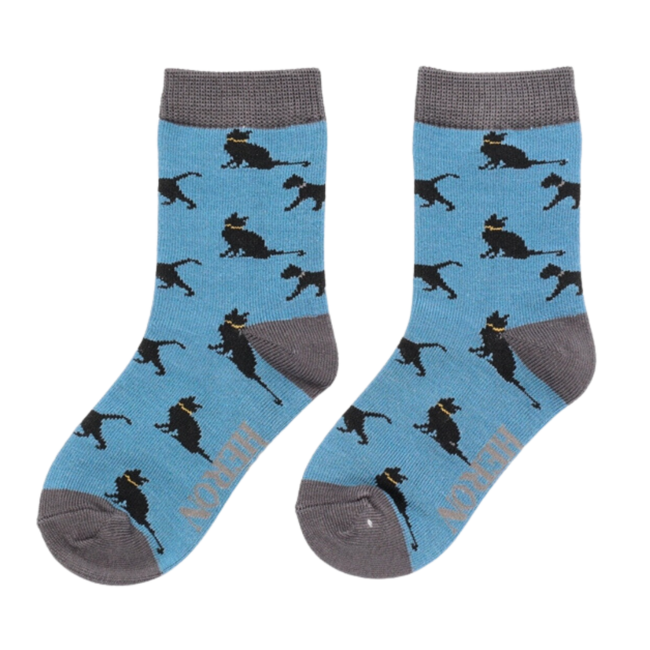 Kindersocken Bamboo Boys Lucky Cats denim 4-6Y