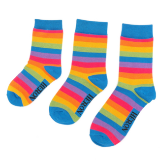 Miss Sparrow Kindersocken Bamboo Boys Thick Stripes rainbow 4-6Y
