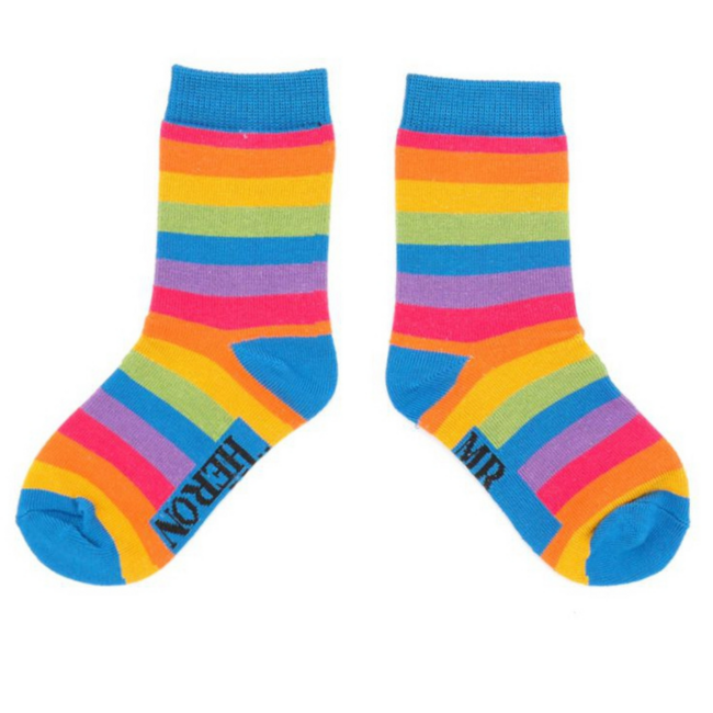 Kindersocken Bamboo Boys Thick Stripes rainbow 7-9Y