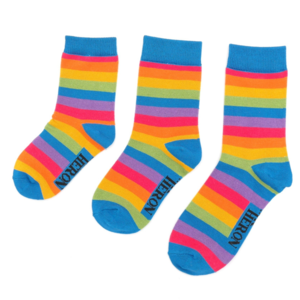 Miss Sparrow Kindersocken Bamboo Boys Thick Stripes rainbow 7-9Y