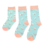 Kindersocken Bamboo Girls Dainty Floral duck egg 7-9Y