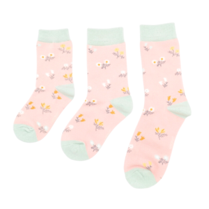 Miss Sparrow Kindersocken Bamboo Girls Dainty Floral dusky pink 2-3Y