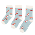 Miss Sparrow Kindersocken Bamboo Girls Foxes duck egg 4-6Y