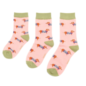 Miss Sparrow Kindersocken Bamboo Girls Parisian Pups dusky pink 2-3Y