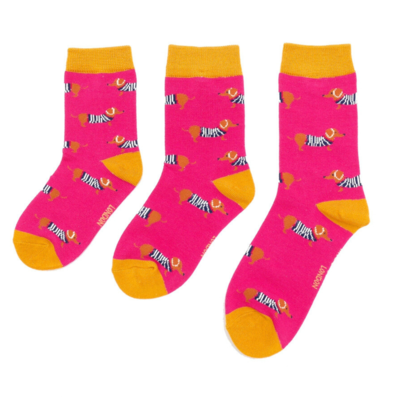 Miss Sparrow Kindersocken Bamboo Girls Parisian Pups hot pink 2-3Y