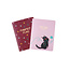 Notizbücher Flower Market 'Feline Productive" Set of 2