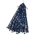M&K Collection Scarve Scattered Daisy Tassel navy