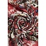 Scarve Vibrant Floral Tassel red