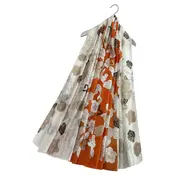 M&K Collection Scarve Silk Retro Flower orange