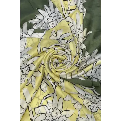 M&K Collection Scarve Silk Intwined Floral green